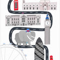 London City With Cute Elephant Tourist By Carla Daly