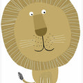Funny Lion With Small Bird By Carla Daly