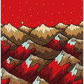 Golden red peaks