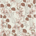 Floral elegance relaxed textured mocha cream pattern