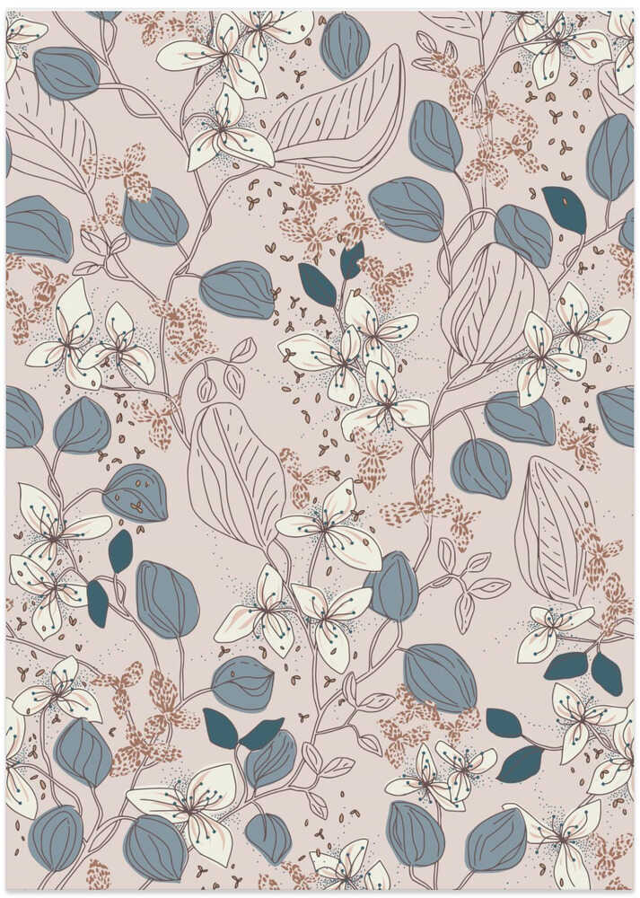 Floral elegance relaxed subtle contrasts pattern