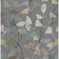 Ginkgo Leaves cool grey pattern