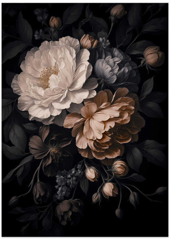 Nocturnal Baroque Blooms