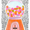 Bubble Gum Orange Doodle