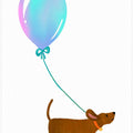Never Stop Playing - Dachshund with Baloon