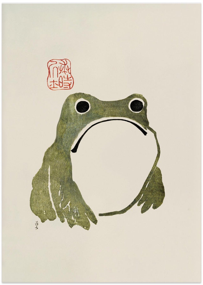 Grumpy Frog I Green