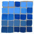 Blue Checkered Square Print