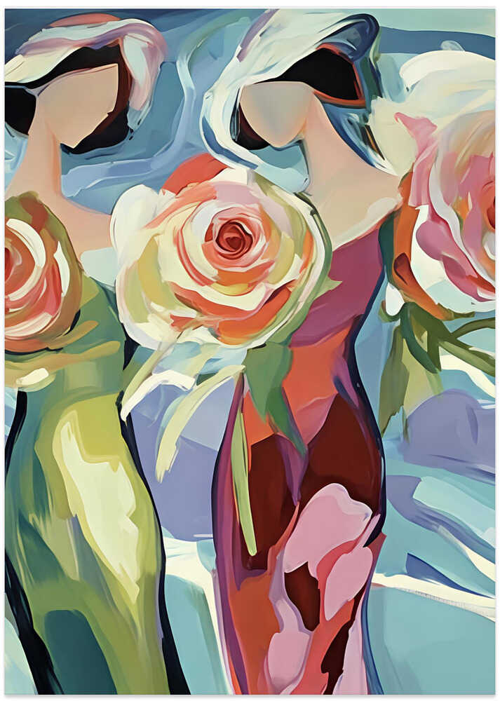 Two Women With Roses
