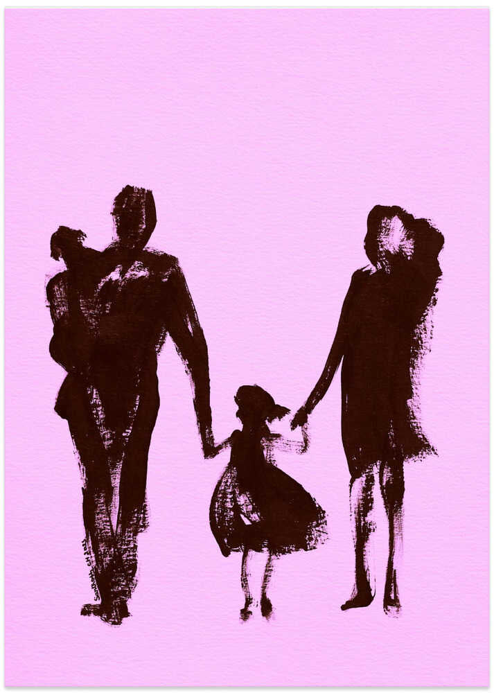 Silhouette Family Stroll