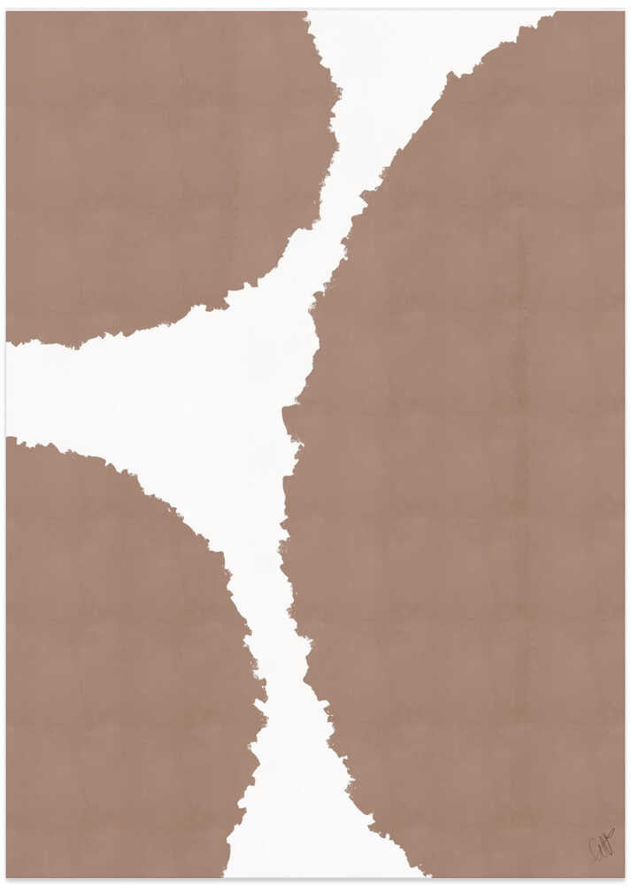 Abstract Shapes - Pantone 2025 Mocha Mousse