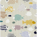 Fresh fish on warm grey pattern