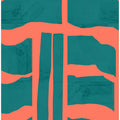 Turquoise & Coral Abstraction 1