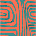 Turquoise & Coral Abstraction 2