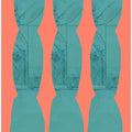 Turquoise & Coral Abstraction 7