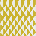 Minimalist art deco geometric arches yellow