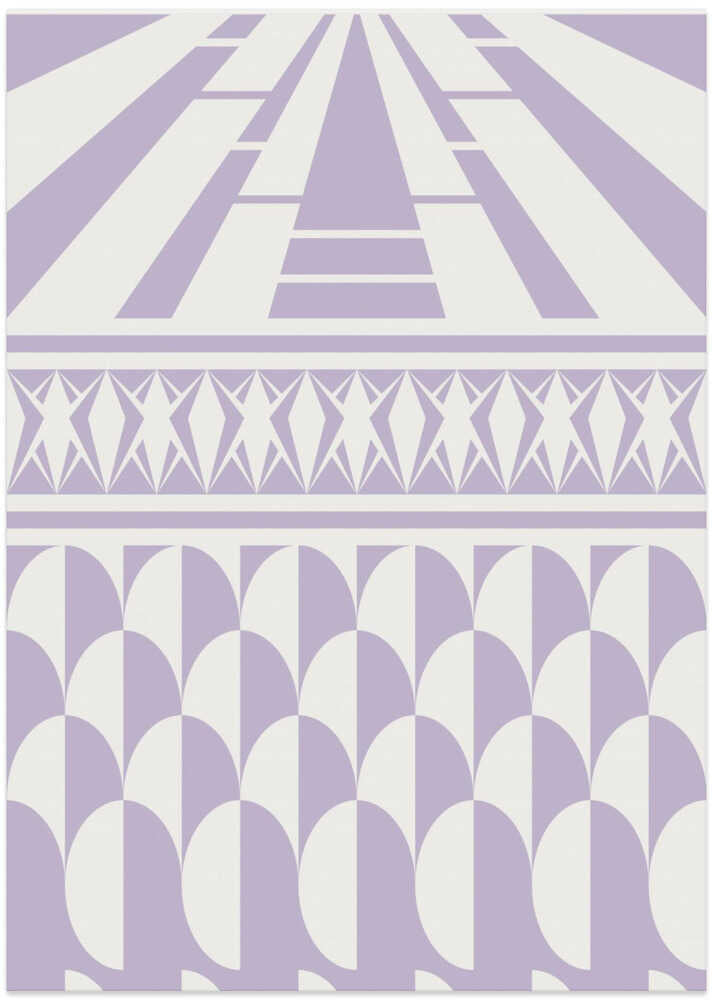 Minimalist art deco geometric lavender