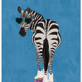 Rollerskating Zebra blue