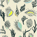 Ipanema beach seashells mint pattern