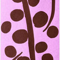 Bold Brown Circles And Lines On A Pink Background