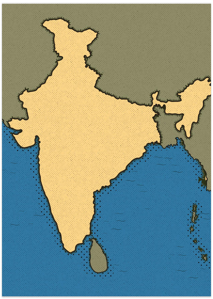 Vintage India Map