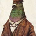 Pigeon Dressed In Vintage Attire