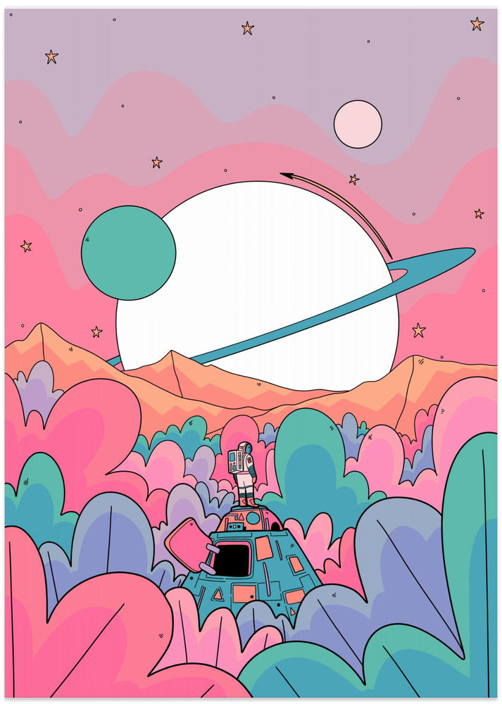 Whimsical Space Scene