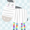 Rainbow Zebra by Children's Artist Carla Daly