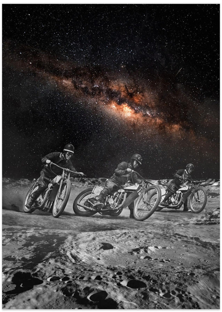 Motorcyclists Racing