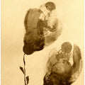 Abstract Floral Forms In Sepia Tones