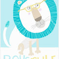 Boys Rule! Cute Lion with Glasses by Carla Daly