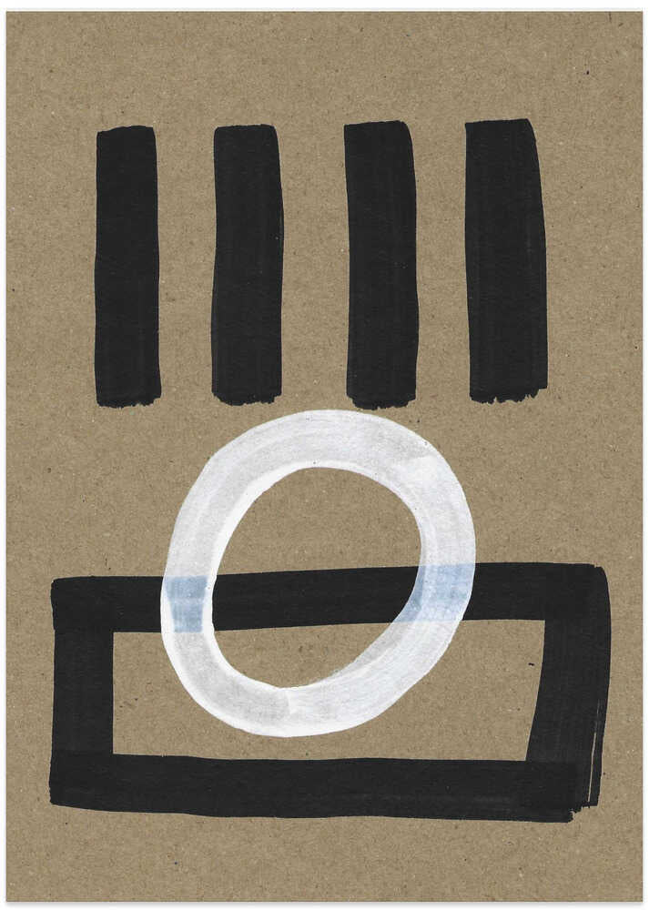 Abstract Black And White Geometric Shapes