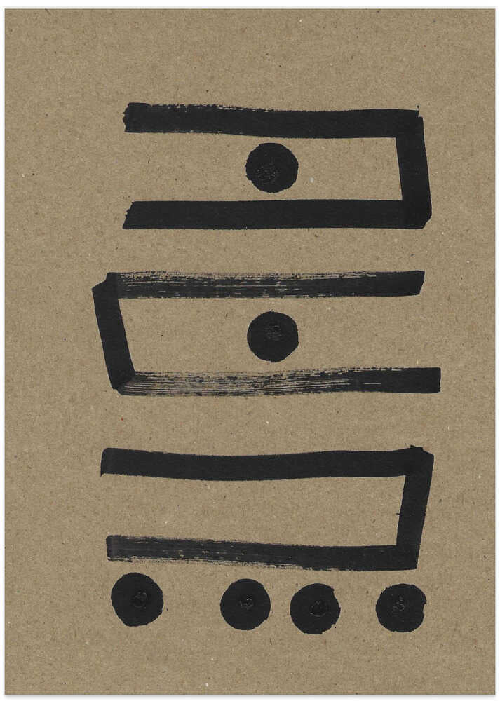 Abstract Bold Black Geometric Line