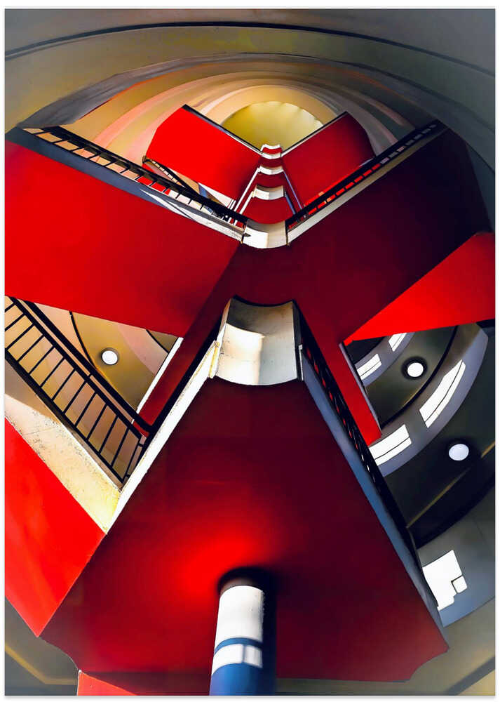 Bevin Court staircase - Finsbury, London UK