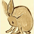 Rabbit in Sepia Tones