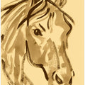 Horse Sketch in Sepia Tones