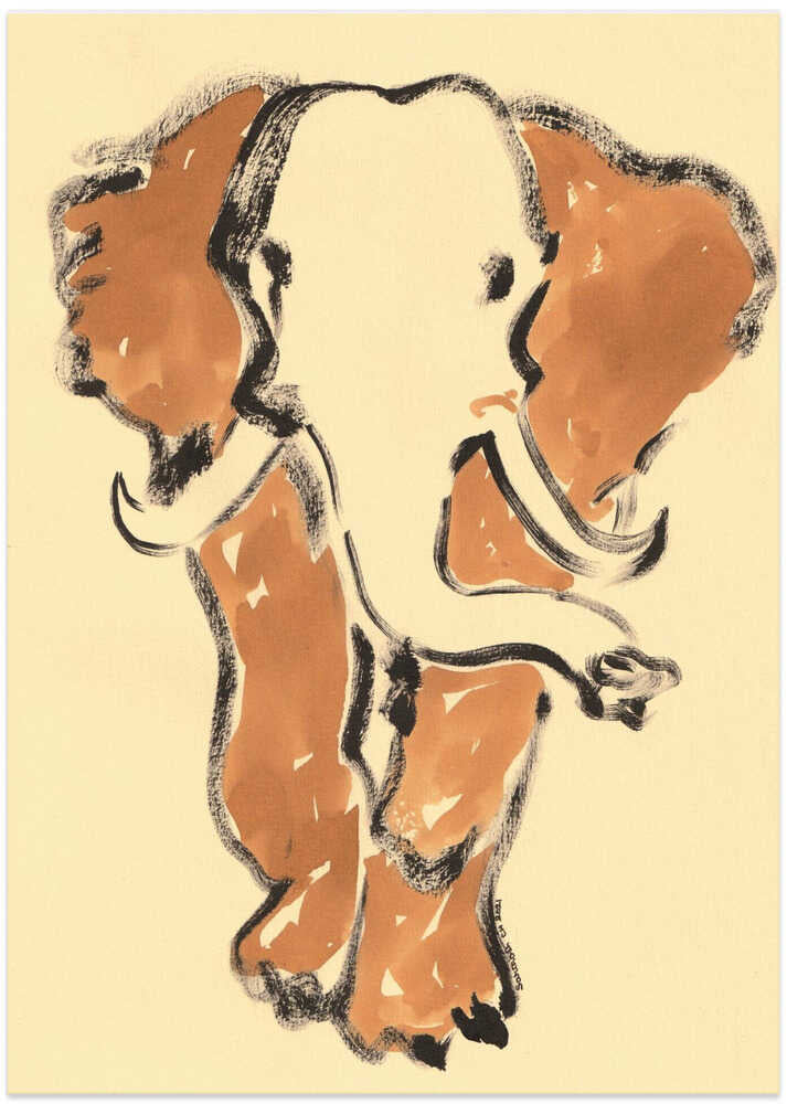 Minimalist Elephant Art