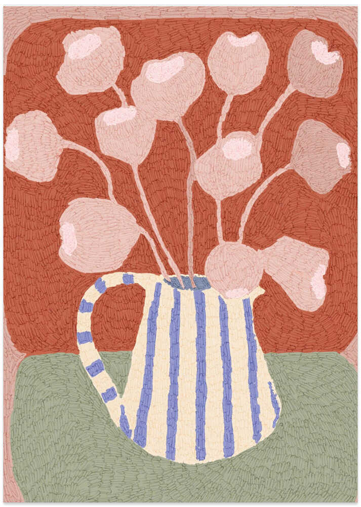 Striped Vase Blooms