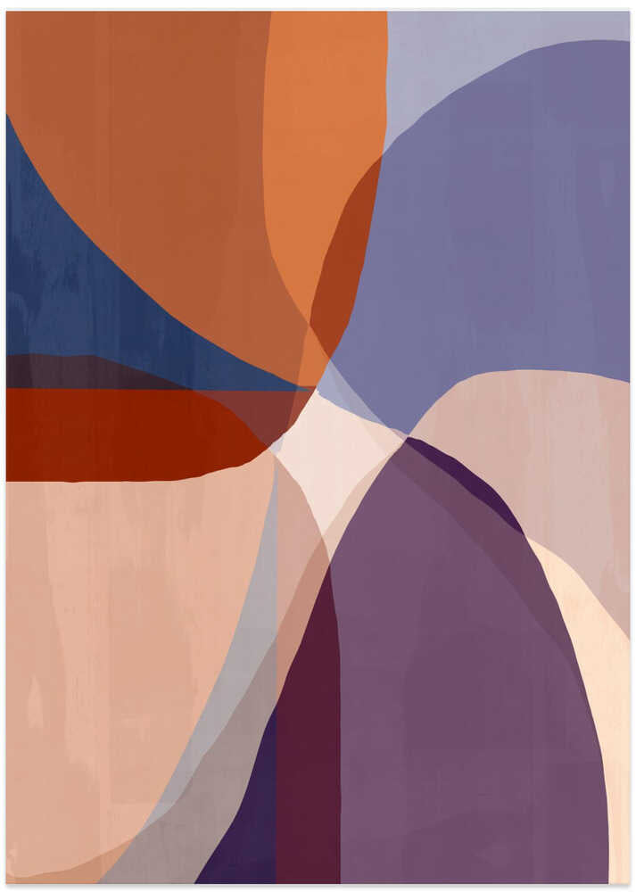 Organic Forms in Earthy and Blue Tones