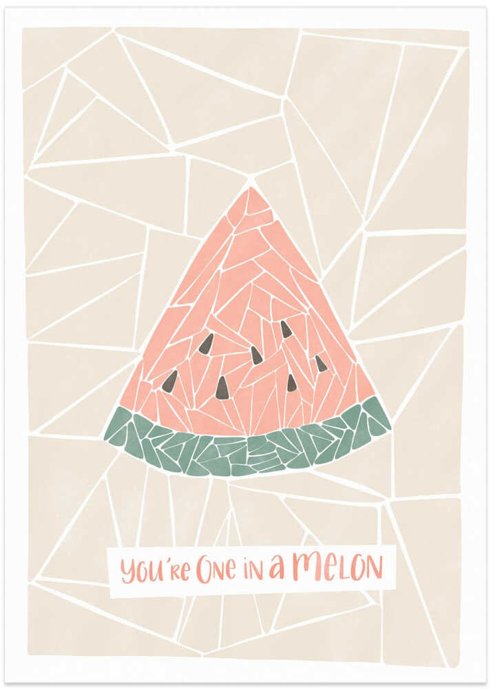 Abstract Mosaic One In a Melon