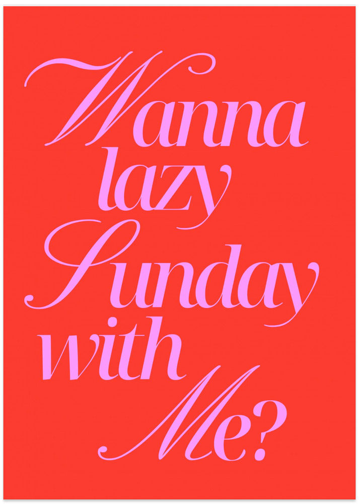 Lazy Sunday Red Pink