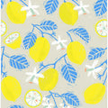 Yellow Lemon With Blue Leaves