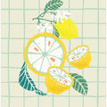 Lemon slice with leaves