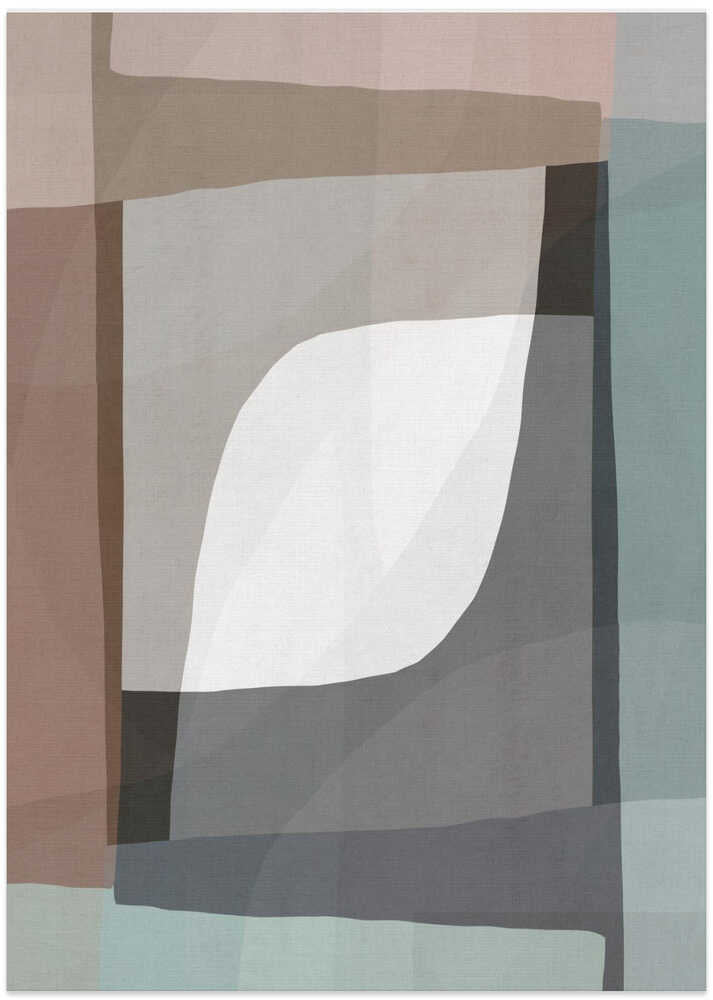 Geometric Shapes and Muted Earth Tones