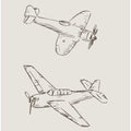 Illustrated Planes Vintage