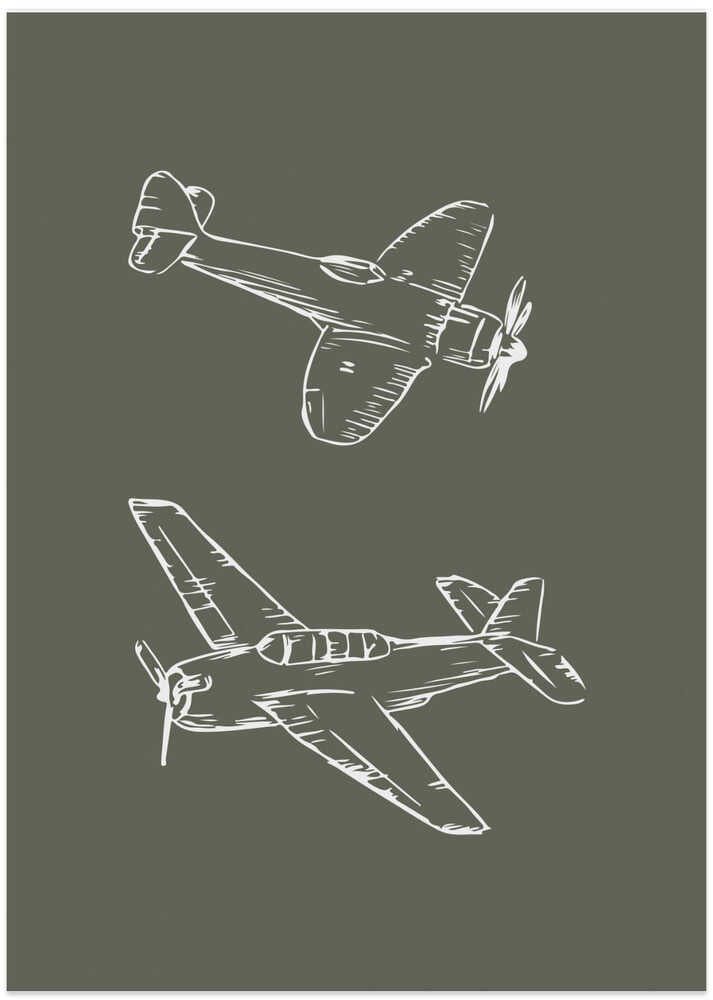 Planes Vintage Green