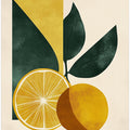 Yellow Lemon with Green Leaves Serenity