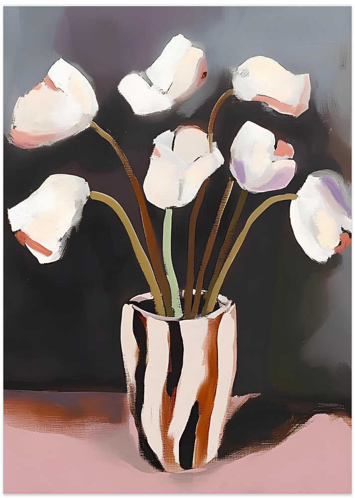 White Tulips in a Vase