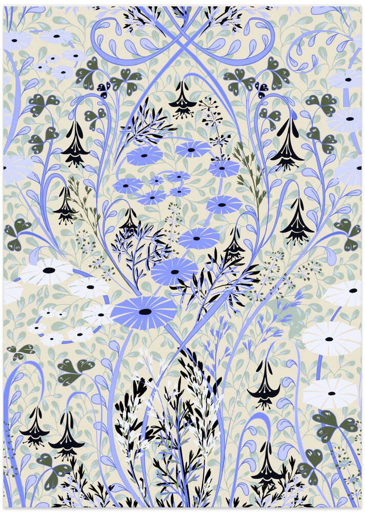 Meadow Scent Periwinkle Pattern