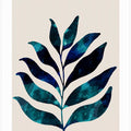 Botanical Design With Dark Blue Watercolor