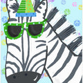 Party Zebra With Glasses